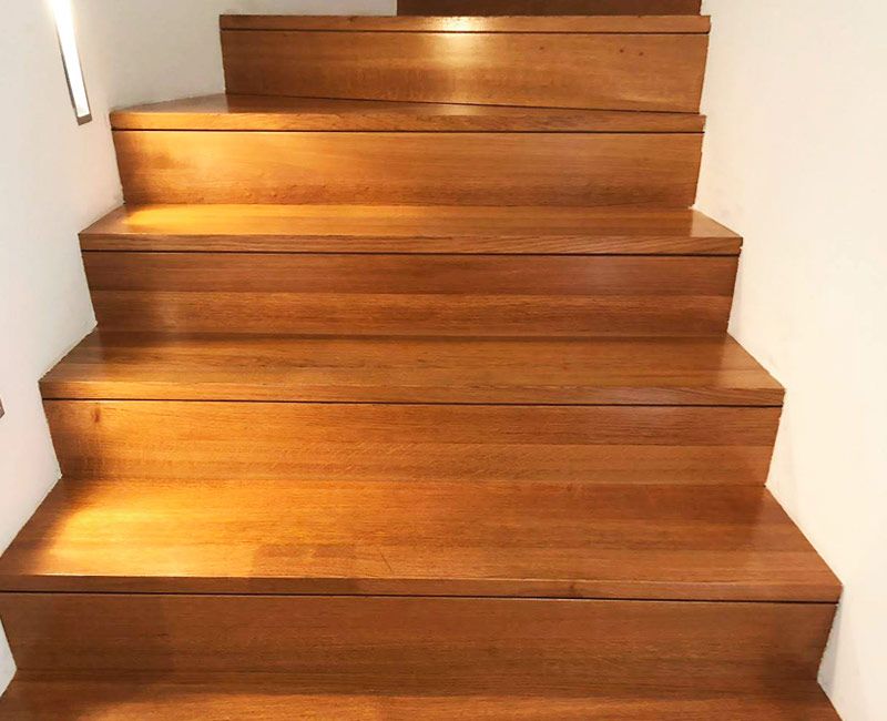 Reformed stairs in Madrid Norte.