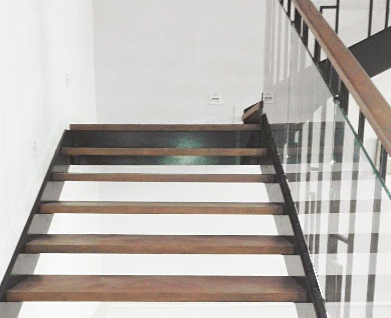 New construction stairs in Madrid.