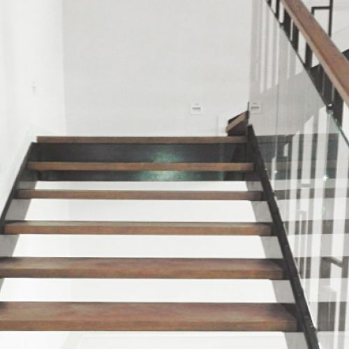 New construction stairs in Madrid.