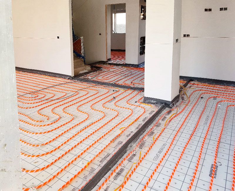 Heating installation in a new construction with Cubika.