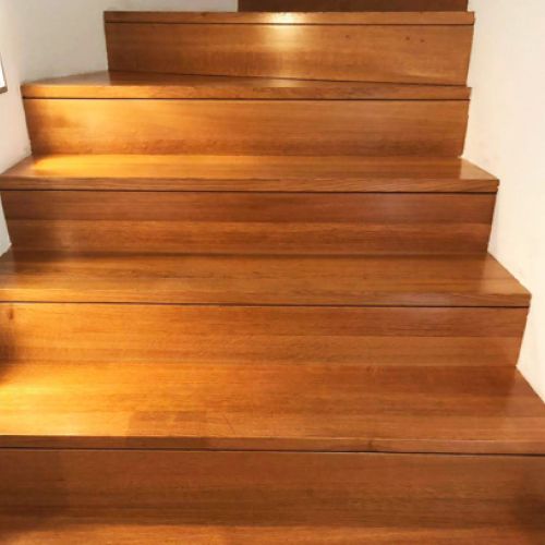 Reformed stairs in Madrid Norte.