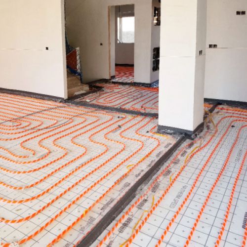 Heating installation in a new construction with Cubika.