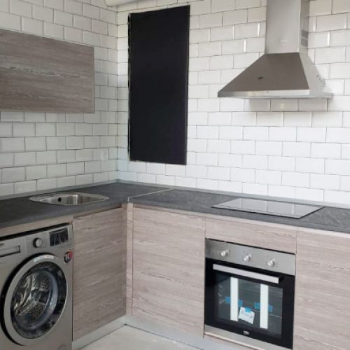 Reformed loft kitchen with Cubika.